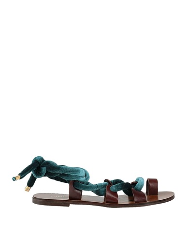 TAMIKA COUTURE Flip flops Dark brown Textile fibres