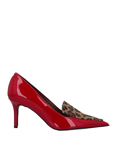 DIVINE FOLLIE Loafers Red Textile fibers