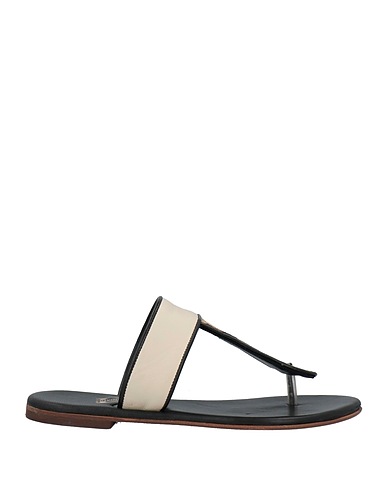 DIVINE FOLLIE Flip flops Beige Textile fibres