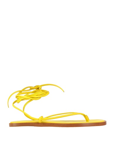 FORTE_FORTE Flip flops Pastel yellow Soft Leather