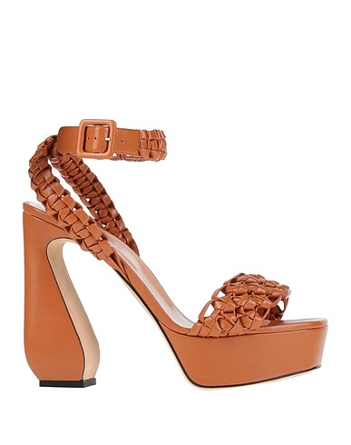 SI ROSSI by SERGIO ROSSI Sandals Tan Soft Leather