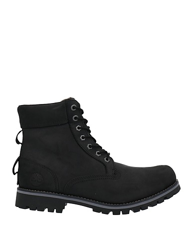 TIMBERLAND Ankle boot Black Leather, Textile fibres
