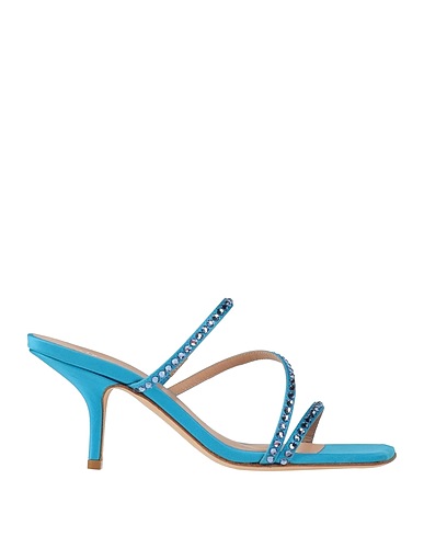 EDDY DANIELE Sandals Azure Textile fibres, Swarovski® Crystal