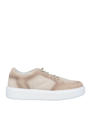 FABIANO RICCI Sneakers Grigio chiaro Pelle, Fibre tessili