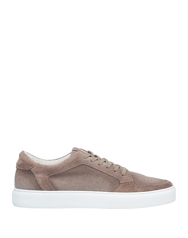 FABIANO RICCI Sneakers Khaki Pelle, Fibre tessili