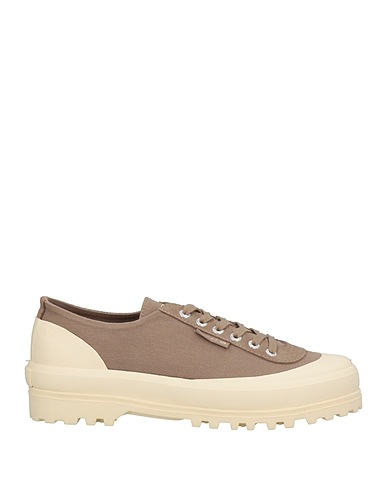 SUPERGA Sneakers Tortora Pelle, Fibre tessili