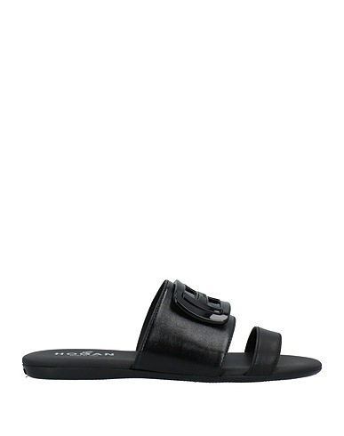 HOGAN Sandals Black Soft Leather