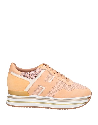 HOGAN Sneakers Pink Leather, Textile fibers