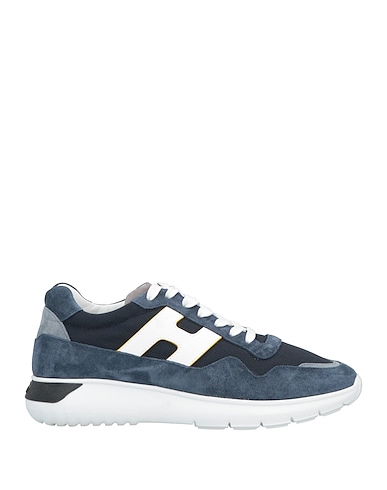 HOGAN Sneakers Blu notte Fibre tessili, Pelle