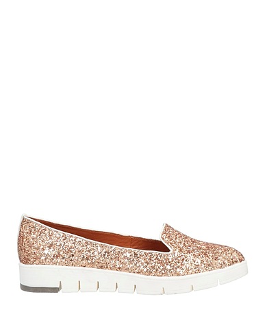PRETTY NANÃ Loafers Gold Textile fibres