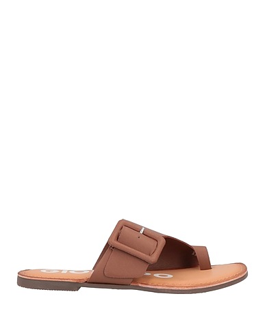 GIOSEPPO Flip flops Brown Leather