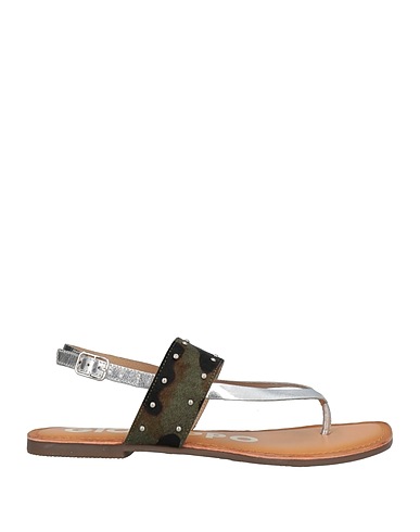GIOSEPPO Flip flops Silver Soft Leather