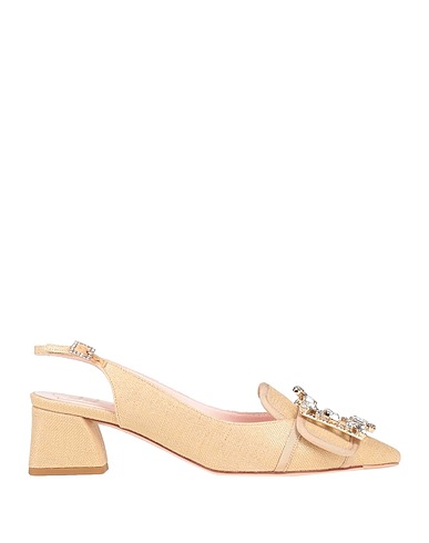 ROGER VIVIER Court Beige Textile fibres