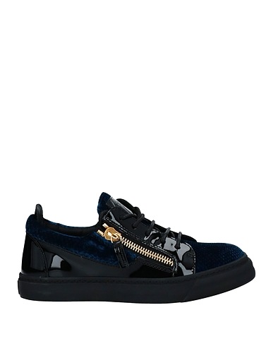 GIUSEPPE ZANOTTI Sneakers Black Leather, Textile fibers