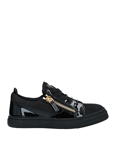 GIUSEPPE ZANOTTI Sneakers Schwarz Leder, Gewebefasern