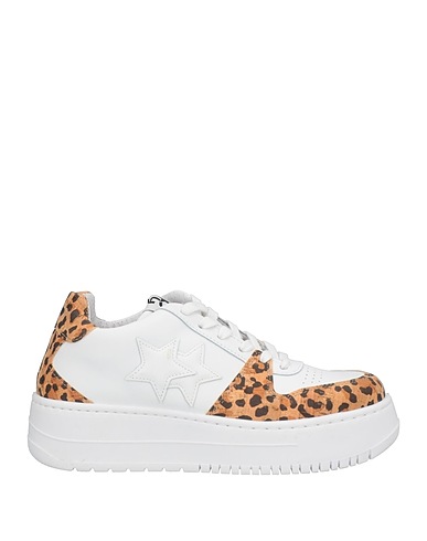 2STAR Sneakers Bianco Pelle, Gomma