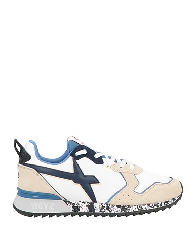 W6YZ Sneakers Beige Leather, Textile fibers