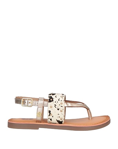 GIOSEPPO Flip flops Platinum 100% Soft Leather
