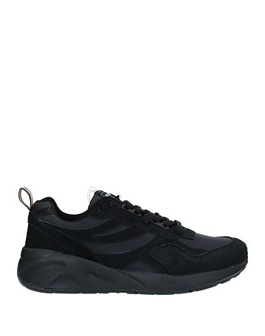 SUPERGA x K-WAY Sneakers Black Leather, Textile fibres