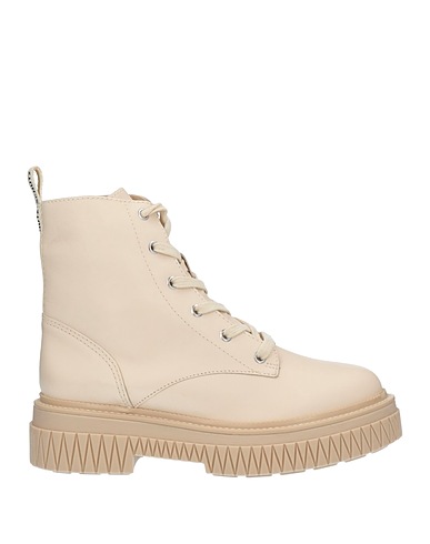 SCHUTZ Ankle boot Beige Leather, Textile fibres