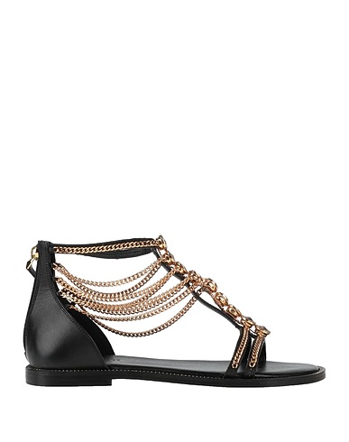 EMANUÉLLE VEE Sandals Black Soft Leather