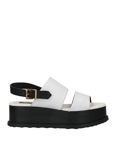TOSCA BLU Sandals White Soft Leather