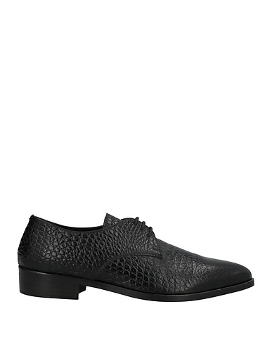 SANGUE Laced shoes Black Soft Leather