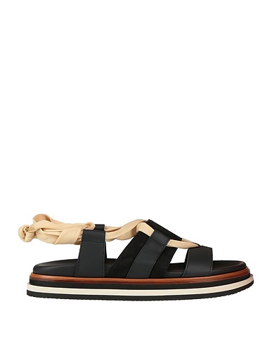 HOGAN Sandals Black Leather