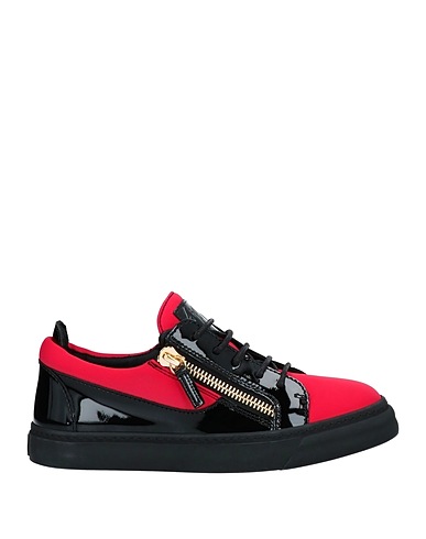 GIUSEPPE ZANOTTI Sneakers Red Soft Leather, Textile fibres