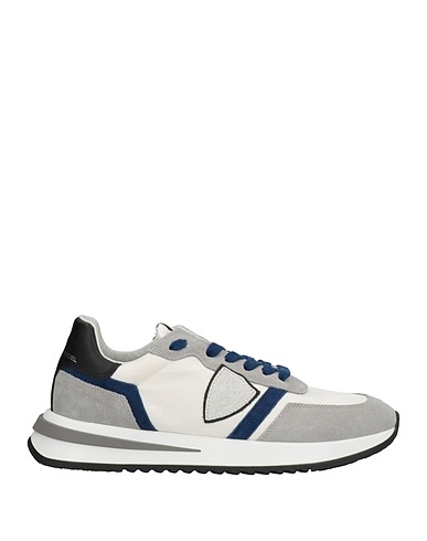 PHILIPPE MODEL Sneakers Grey Leather, Textile fibers