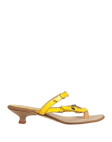 STELE Flip flops Yellow Leather