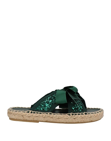TWINSET Espadrilles Emerald green Textile fibres
