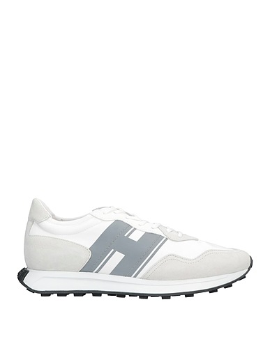 HOGAN Sneakers Light grey Leather, Textile fibers