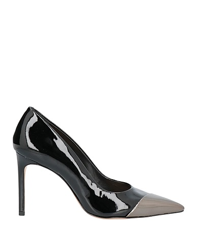 SCHUTZ Pump Black Leather, Textile fibers
