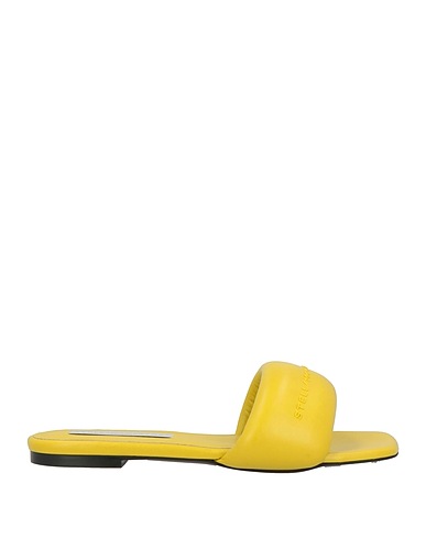 STELLA McCARTNEY Sandals Lime green Textile fibres