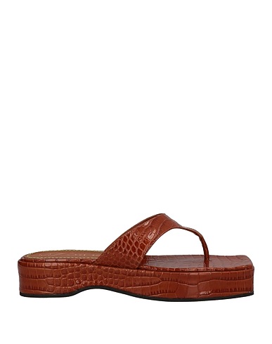 THE SADDLER Flip flops Brown Leather