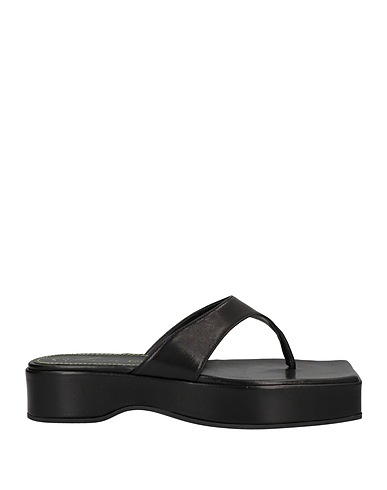 THE SADDLER Flip flops Black Leather