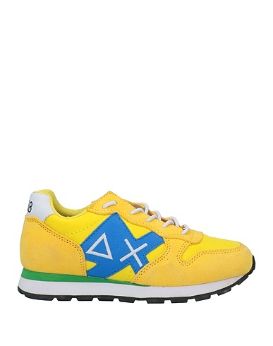SUN 68 Sneakers Yellow Leather, Textile fibres