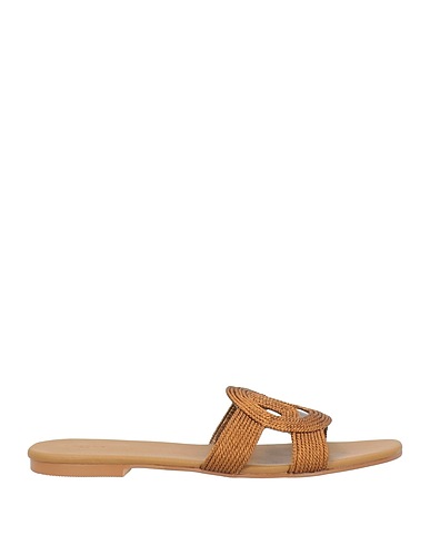 GAëLLE Paris Sandals Brown Textile fibres, Plastic