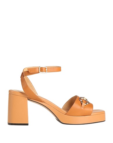 APEPAZZA Sandals Camel Soft Leather