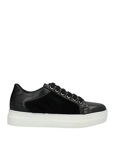 STELE Sneakers Nero Fibre tessili, Pelle di vitello