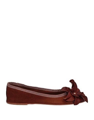 STELE Ballerinas Braun Gewebefasern, Leder