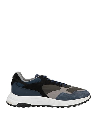 HOGAN Sneakers Midnight blue Leather, Textile fibres