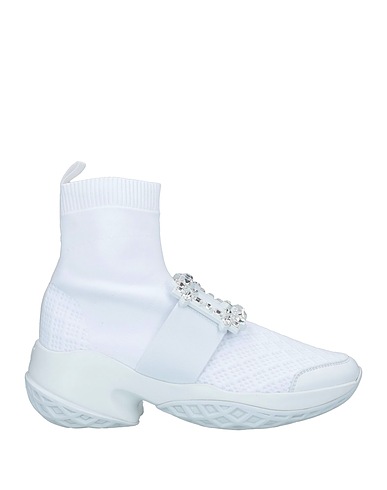 ROGER VIVIER Sneakers White Textile fibres, Soft Leather