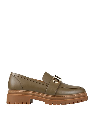 MICHAEL MICHAEL KORS Loafers Military green 100% Bovine leather