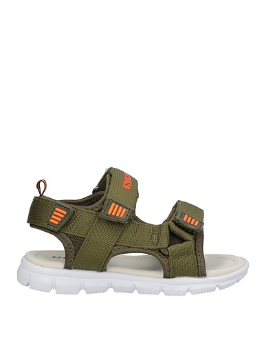 SUPERGA Sandals Military green Textile fibers