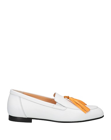 ROBERTO BOTTICELLI Loafers White Soft Leather