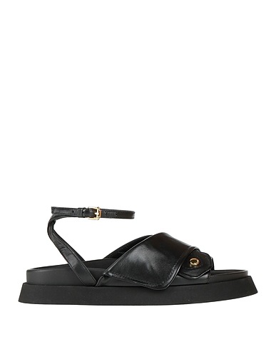 MOSCHINO Sandals Black Soft Leather