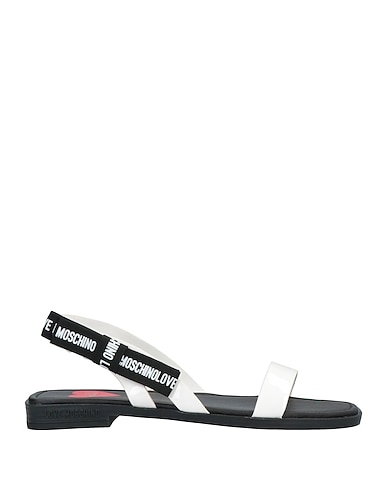 LOVE MOSCHINO Sandals BIANCO Textile fibres