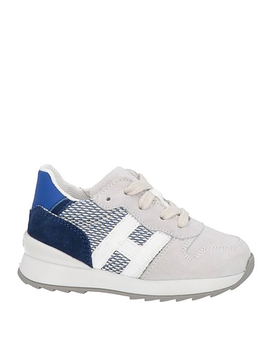 HOGAN Sneakers Blue Leather, Textile fibres